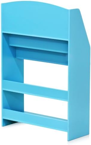 Furinno LOVA Book Shelf, 5-Tier Magazine Bookshelf, Bookcase with Open Shelves Storage, 9.4 x 24.6 x 37, for Living Room