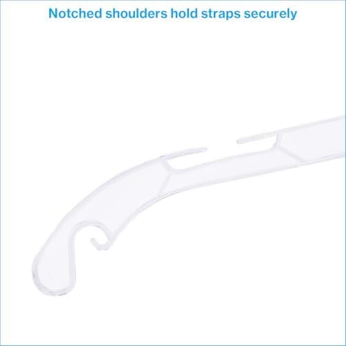 SSWBasics 17 inch Clear Plastic Dress Hangers (Case of 20)