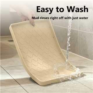MateeyLife Silicone Mat Waterproof 12"X19", Ideal for Dog and Cat Food Mat, Dog Bowl Mats for Food and Water, Pet Placemat with Lip for Messy Drinkers to Protect Floor, Khaki