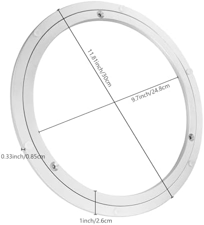 Acrux7 2 Pack 12 Inch Lazy Susan Hardware, Heavy Duty Lazy Susan Turntable Bearing Aluminum Swivel Plate, Metal Rotating