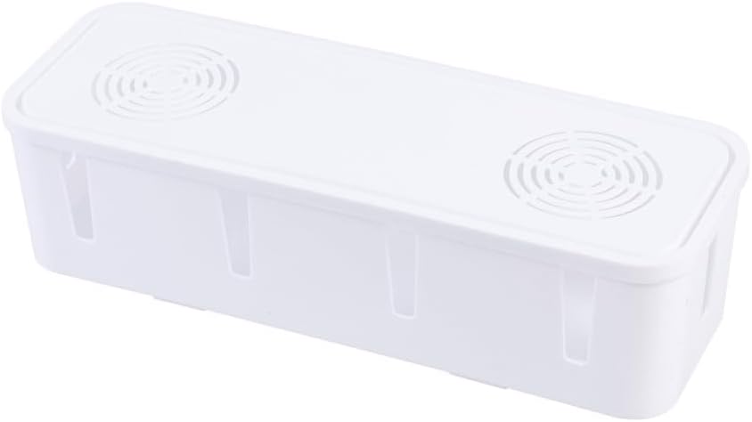 Cabilock Plug Socket Safety Box Cable Organizer with Childproof Cover Cord Storage Box 10.43X3.74X2.75 Inch Wire Managem