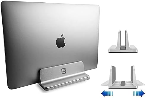 Vertical Laptop Stand for Desk [Adjustable] Sturdy Aluminum Dock Fits All Laptops (up to 20.3 inches) Space Saving, Mode