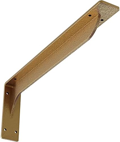 Ekena Millwork BKTM02X18X06EBHGO Steel Bracket Embrey, 2"W x 18"D x 6 1/2"H, Hammered Gold