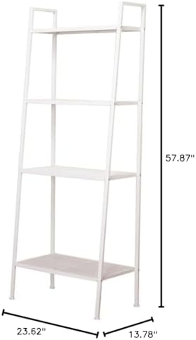 Widen 4-Tier Bookshelf, Free Standing Bookcase Storage Rack Shelves Plant Flower Stand with Wood Look for Living Room, B