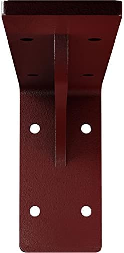Ekena Millwork BKTM02X08X04EBHRE Steel Bracket Embrey, 2"W x 8"D x 4 1/4"H, Hammered Bright Red
