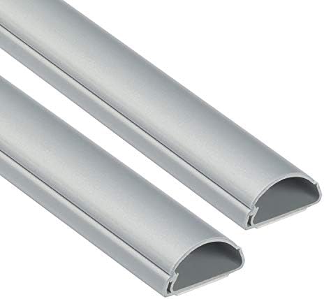D-Line Half Round Cord Hider, Patented Cable Cover, Hide TV Wall Mount Wires, Raceway for Cords, Decorative Wire Covers,