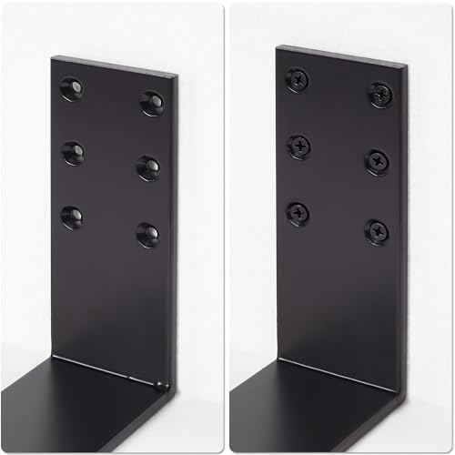 3 Pack Countertop Support Bracket 16"x6"x2.5", Premium Heavy Duty Solid Steel Hidden L Bracket, 1/4" Thick for Granite, 
