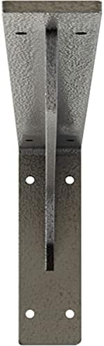 Ekena Millwork BKTM02X20X06EBHSV Steel Bracket Embrey, 2"W x 20"D x 6 1/2"H, Hammered Silver