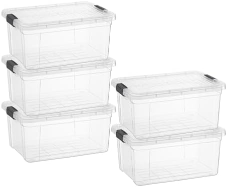 Superio 21 Quart Clear Plastic Storage Boxes with Lids, Stackable Organizer Containers, BPA-Free Storage Bins for Home, 