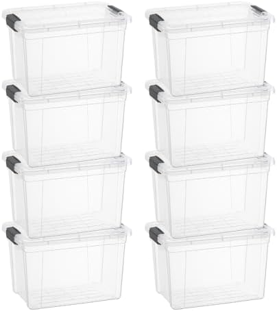 Superio 2.5 Quart Clear Plastic Storage Boxes with Lids, Stackable Organizer Containers, BPA-Free Storage Bins for Home,