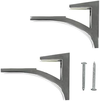 CRL Chrome - Aluminum Glass Shelf Bracket for 3/8 to 1/2 glass