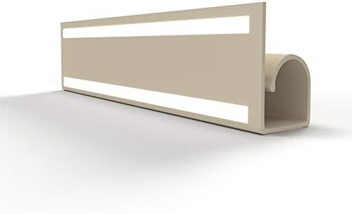 Electriduct Small Hook Channel Cable Raceway Desk Cord and Wire Organizer - 59 Inch (Case of 20) - Beige