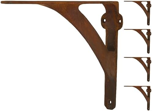 A29 Shelf Brackets, Iron, Rust Finish, Set of 4