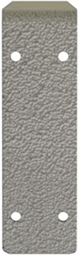 Ekena Millwork BKTM02X20X06EBHSV Steel Bracket Embrey, 2"W x 20"D x 6 1/2"H, Hammered Silver