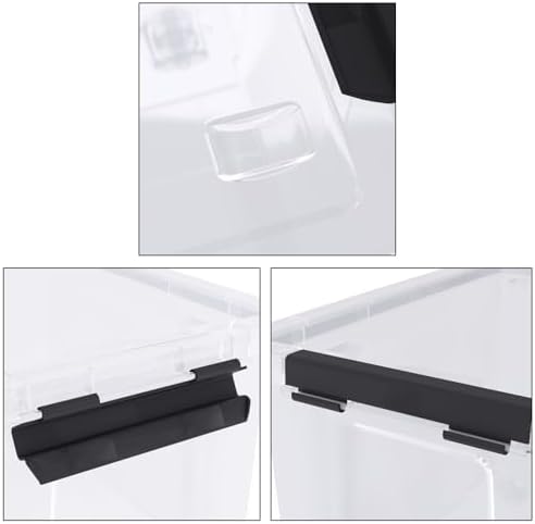 24 Quart Plastic Clear Storage Box with Wheel, 4-Pack Bin with Lid