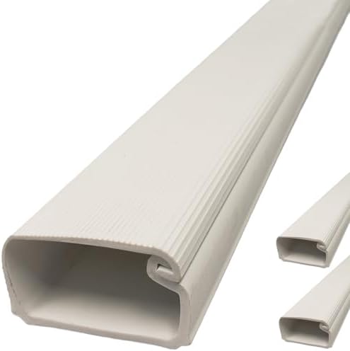 Electriduct 3/4" Locking Channel Raceway Cord Concealer and Wire Hider Cable Manager - 46 Inch - White - 3 Pack