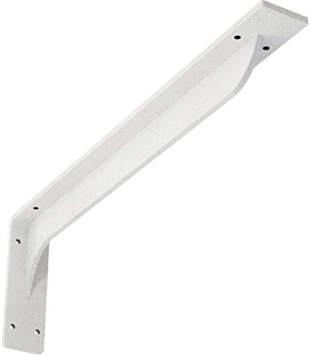 Ekena Millwork BKTM02X20X06EBHWH Steel Bracket Embrey, 2"W x 20"D x 6 1/2"H, Hammered White