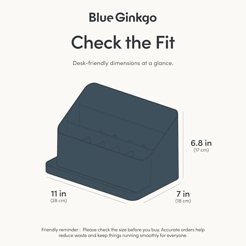 BLUE GINKGO Desk Organizer, Office Supplies, Blue, Made in Korea