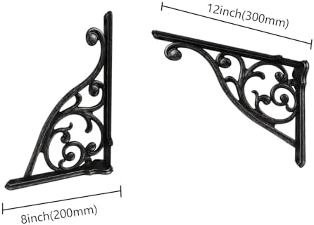 Heavy Duty Solid Stand,12 Inch 4 Pack Iron Gray,Right Angle Wall Panel Support Bracket,Decorative Shelf Bracket,Heavy Du