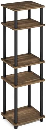 Furinno Turn-N-Tube Storage Shelves, Stackable Standing Shelf, Open Corner Shelf, for Organization and Storage, Living R