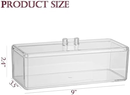 Hair Accessories Organizer for Girls, Clear Acrylic Hair Tie Organizer for Headband, bows, Hair Clip, Cotton Swab Organi