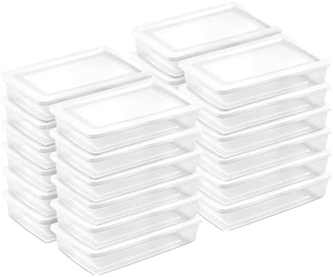 Sterilite 24-Pack 41 Quart Storage Box, Stackable Clear Plastic Bins with Snap-On Lids - Heavy-Duty Organizing Container