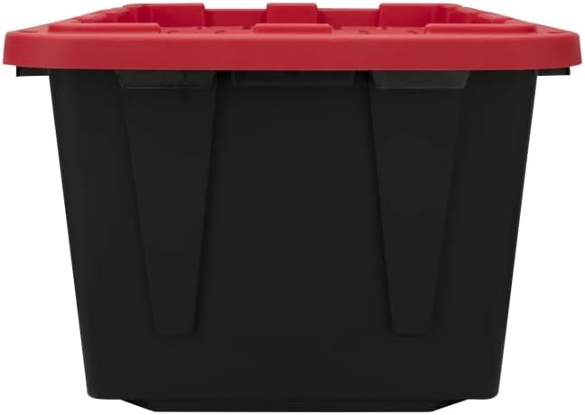 Storage Bins with Lids, 27 Gal 2-Pack Stackable Plastic Totes