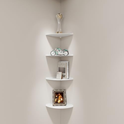 11 Inch Corner Shelf - Heavy Duty 3.0mm Aluminum Alloy Wall Mounted Floating Shelf for Bathroom, Kitchen, Living Room, O