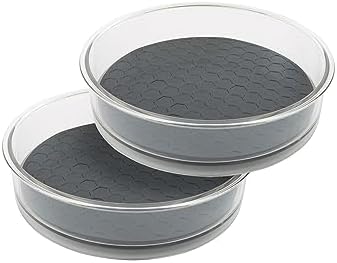 Spectrum Small Lazy Susan Organizer 7in for Cabinets Refrigerator Pantry Table Pack of 2, Rotating Storage Spice Rack Tu