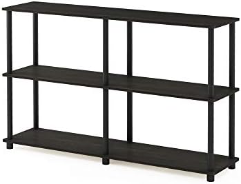 Furinno Turn-N-Tube Toolless Assembly Storage Shelves, 3-Tier 47.4 Inch Book Shelf, Corner Shelf, for Organization and S