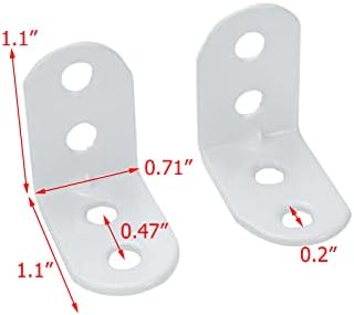 Coshar 20 Pcs Small Right Angle Bracket Corner Brace L Shape Shelf Bracket
