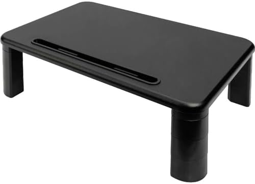DIGITUS Ergonomic Monitor Raiser - 3 Heights Screen Stand - Load Capacity 10kg - Tablet & Smartphone Stand