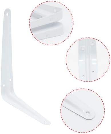 24Pcs 8 x 6 Inch White Shelf Brackets, L Brackets