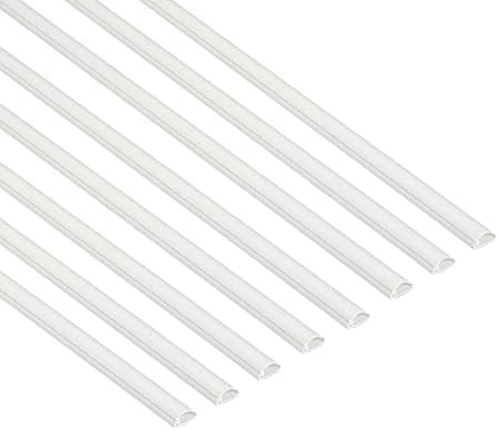 D-Line Half Round Cord Hider, Patented Cable Cover, Hide TV Wall Mount Wires, Raceway for Cords, Decorative Wire Covers,