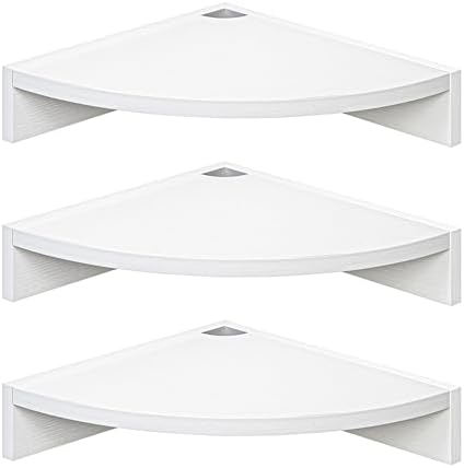 Fun Memories Corner Shelf Wall Mount, Wood Floating Corner Shelves, Corner Wall Shelf for Bedroom, Bathroom, Kitchen, Li