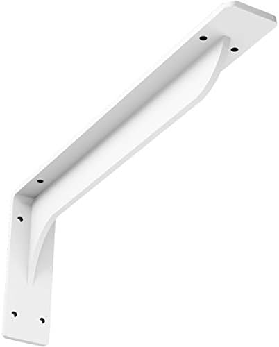 Ekena Millwork BKTM02X16X06EBPWH Steel Bracket Embrey, 2"W x 16"D x 6 1/2"H, White Primer