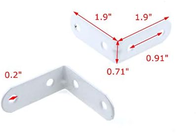 Coshar 20 Pcs Small Right Angle Bracket Corner Brace L Shape Shelf Bracket