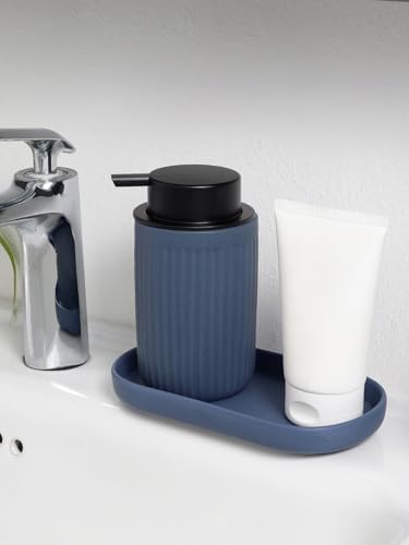 INGOFIN 7" Ceramic Bathroom Vanity Tray- Bathroom Organizer Countertop Tray for Perfume, Jewelry, Candles, Small Kitchen