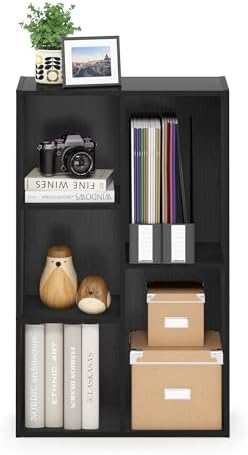 Furinno LUDER Book Shelf, 5-Cube Bookshelf, Easy Assembly Bookcase with Open Shelves, 9.4 x 19.7 x 31.5, for Living Room