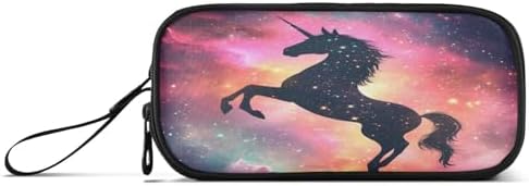Unicorn Galaxy Sky Pencil Case Box Boys Girls Large Pencil Pouch Zipper Compartments Big Capacity Stationery Pen Bag Organizer for Kids Teens Adults School Office