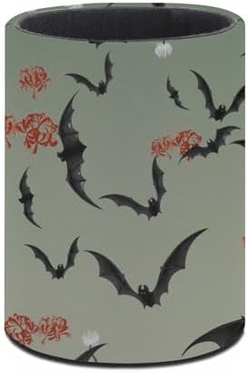 Bats Flowers Pen Holder Pencil Cup for Desk Organizer