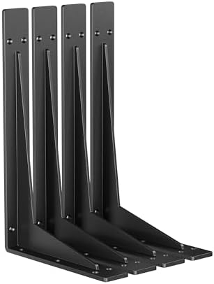 NEODROP 4-Pack 16 Inch Heavy Duty Shelf Brackets, Premium Metal Wall Bracket for Mantel, Countertop Support, Garage Stor