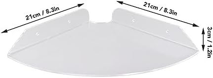 Corner Shelf, Set of 2 Wall Mount Corner Shelf Organizer Acrylic Wall Storage Display Shelves for Living Room Bedroom Ba