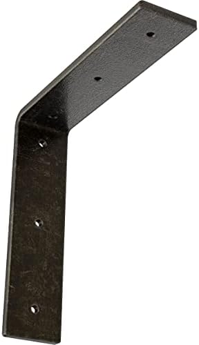 2" W x 8" D x 8" H Hamilton Steel Bracket, Antiqued Warm Silver