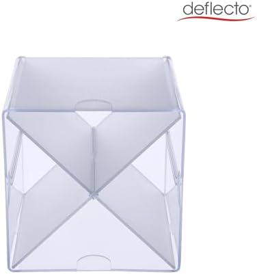 Deflecto Stackable Cube Organizer - X Divider, Clear (350201-AMZ)
