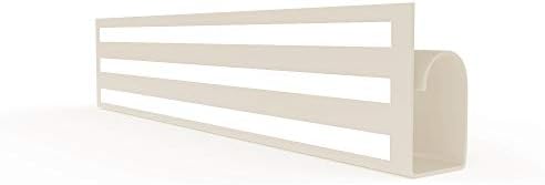 Electriduct Large Hook Channel Cable Raceway Desk Cord and Wire Organizer - 59 Inch (Pack of 5) - Ivory