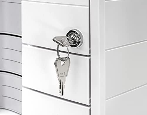 HAN IMPULS 2.0 Drawer Box Lockable with 3 Closed Drawers for DIN A4/C4 Including Labelling Labels, Document Box, Base with Pull-Out Lock, Furniture-Friendly Rubber Feet, 1018-12, White