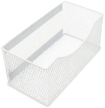 YBM HOME Mesh Magnetic Storage Basket Organizer with Extra Strong Magnets Holds Your Whiteboard and Locker Accessories, 