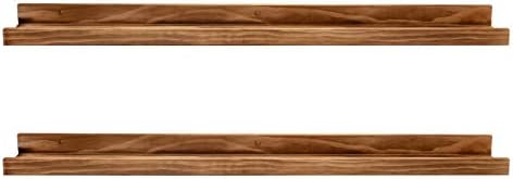AZSKY 24" Floating Wall Ledge Shelf Wood Picutre Shelf Wall Mounted Nursery Kids Bookshelf Spice Rack Bathroom Storage S