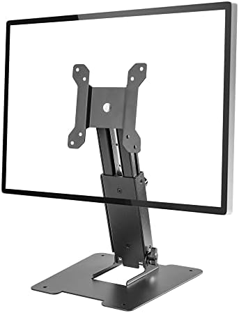 WEARSON Folding Monitor Stand - Height Adjustable Vesa Monitor Stand, Tilt, Rotation Free Standing Low Profile Desk Moun